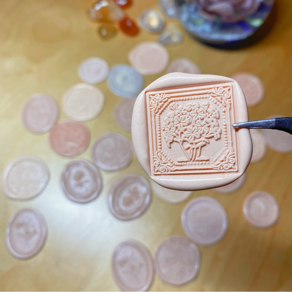 Cream Color! Handcrafted Wax Seals Stamp — Perfect for wedding & ceremonies!
